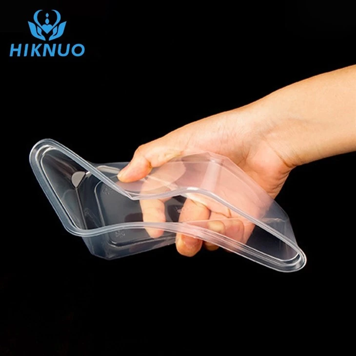 400ml Rectangular Container Black Takeaway Lunch Packaging Box Disposable Plastic Meal